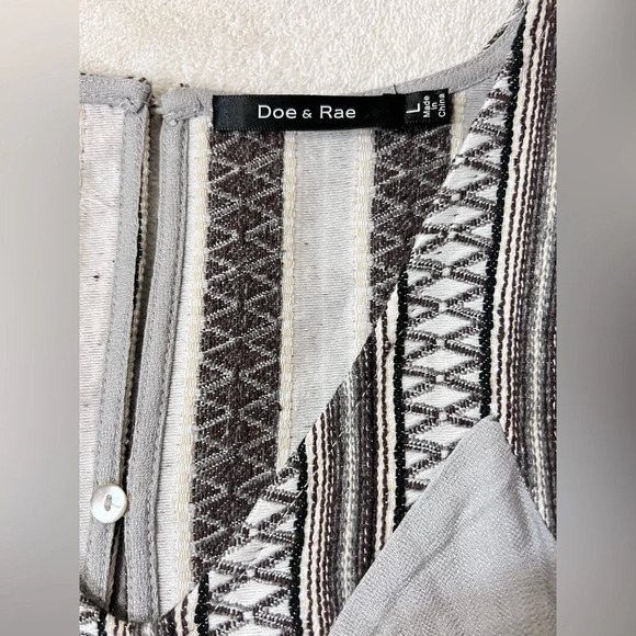 DOE & RAE Light blue Sleeveless embroidered top shift‎ dress size L. - Picture 10 of 14